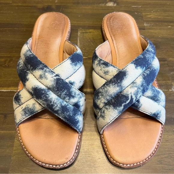 Madewell Puffy-Strap Sandals In Tie Dye Print Canvas - Picture 4 of 10